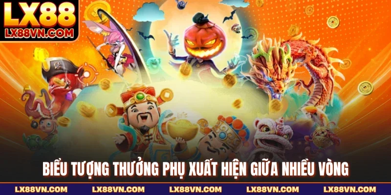 Biểu tượng thưởng phụ xuất hiện giữa nhiều vòng