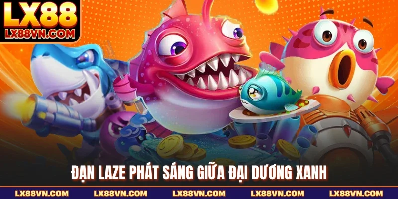 Đạn laze phát sáng giữa đại dương xanh