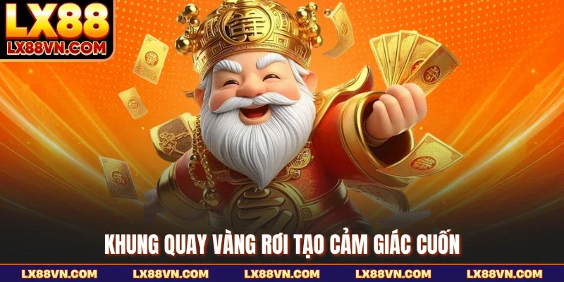Khung quay vàng rơi tạo cảm giác cuốn