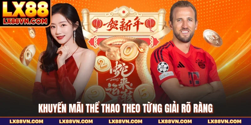 Khuyến mãi thể thao theo từng giải rõ ràng